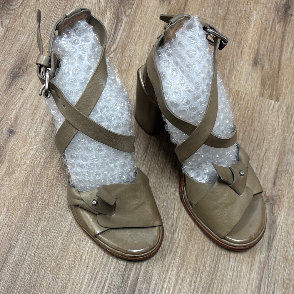 FLASH SALE - A.S.98 Women's Olive Heeled Sandals